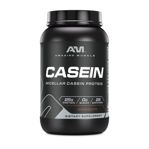 Amazing Muscle Casein Protein Powder | Chocolate Flavor | 25 G Protein | 2 Lb (907 G) | Non-GMO | Made in USA